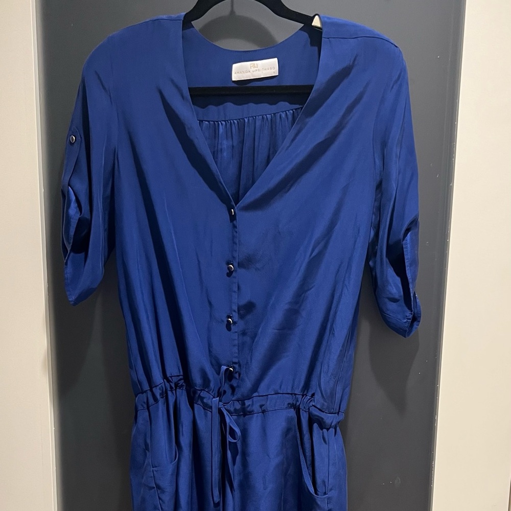 Amanda Uprichard 100% Royal Blue Romper